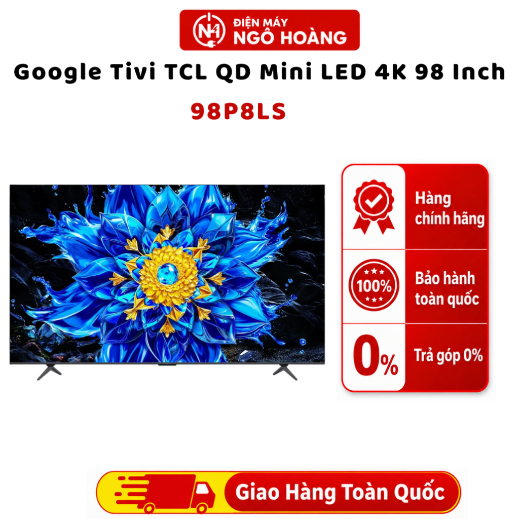 98P8LS Google Tivi TCL QD Mini LED 4K 98 Inch Dolby Vision Gaming 144Hz Google TV