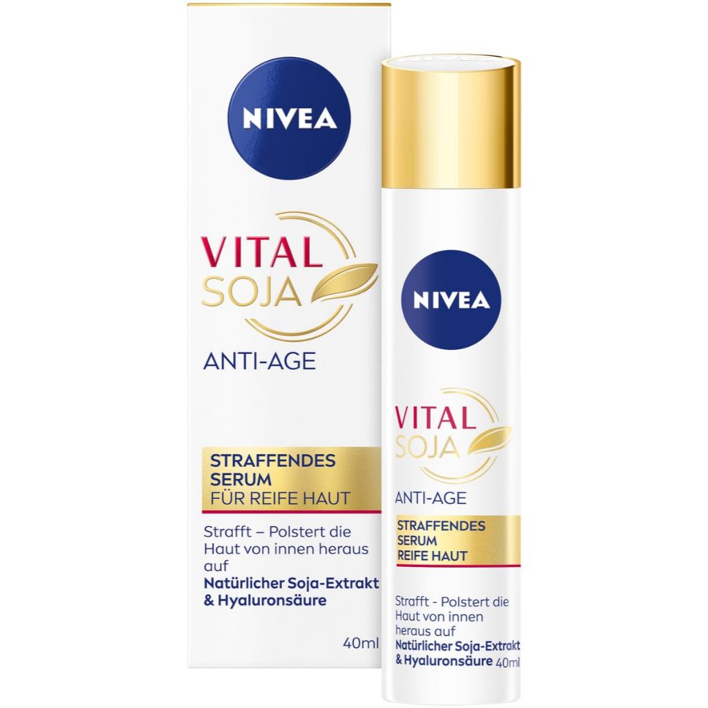 Made.in.Germany💚🌿🧴Kem dưỡng da giảm lão hóa NIVEA VITAL SOJA ANTI-AGE STRAFFENDES SERUM FÜR REIFE HA