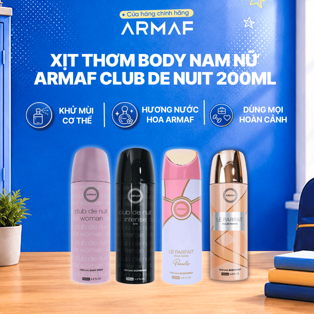 Xịt Body Spray Nữ ARMAF Club De Nuit Women 200ml