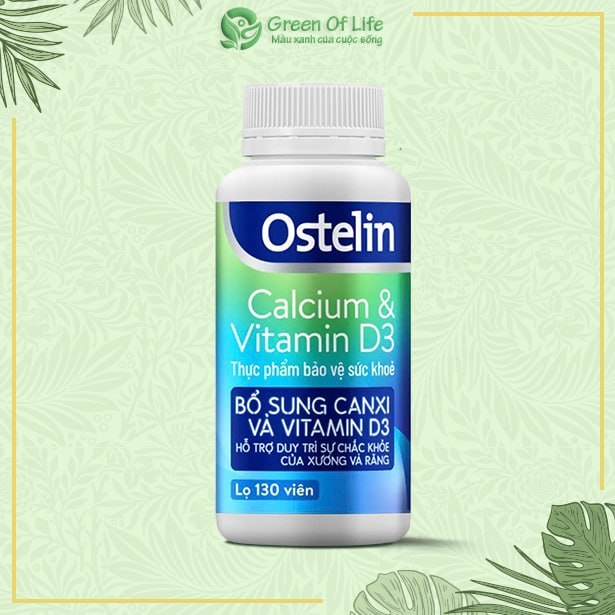 GREENOFLIFE - Canxi Ostelin bầu (Ostelin Calcium & Vitamin D3) 130 viên