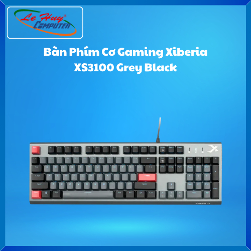 Bàn Phím Máy Tính Cơ Gaming Xiberia XS3100 Grey Black/ Black Grey - Hàng Chính Hãng
