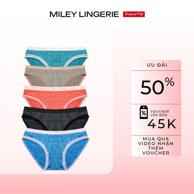 Combo 5 Quần Lót Thun Lạnh Sớ Gỗ Mysterious Miley Lingerie Cõ Giãn Thoáng Khí FWS1110 Màu Ngẫu Nhiên
