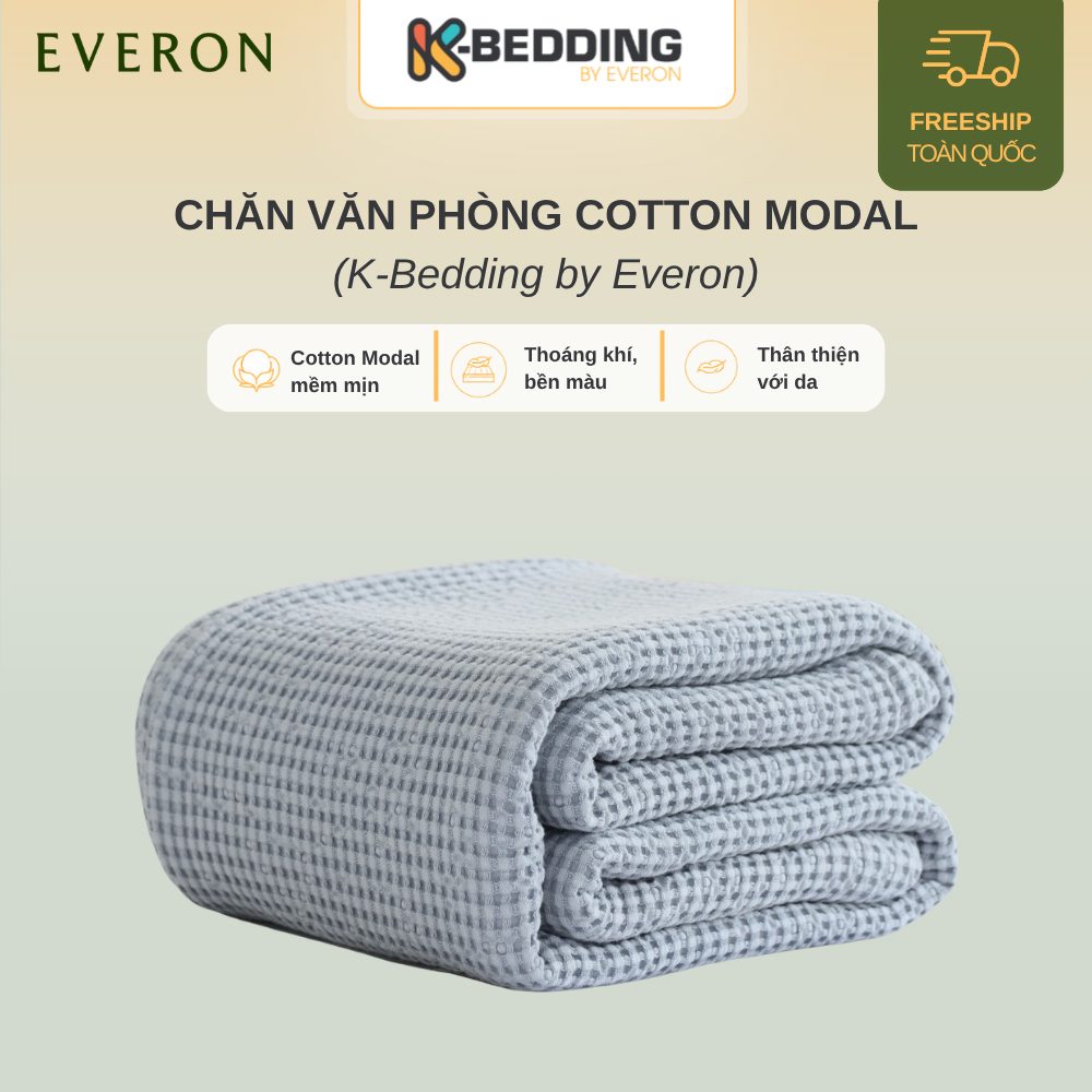 [K-Bedding] Chăn văn phòng chất  Cotton Modal  Họa Tiết Tổ Ong (1.8x2m) chăn sofa decor phòng ngủ th