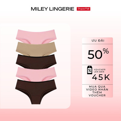 Combo 5 Quần Cotton Lưng Xéo Miley Lingerie Sweet Love Being Me Thoáng Khí