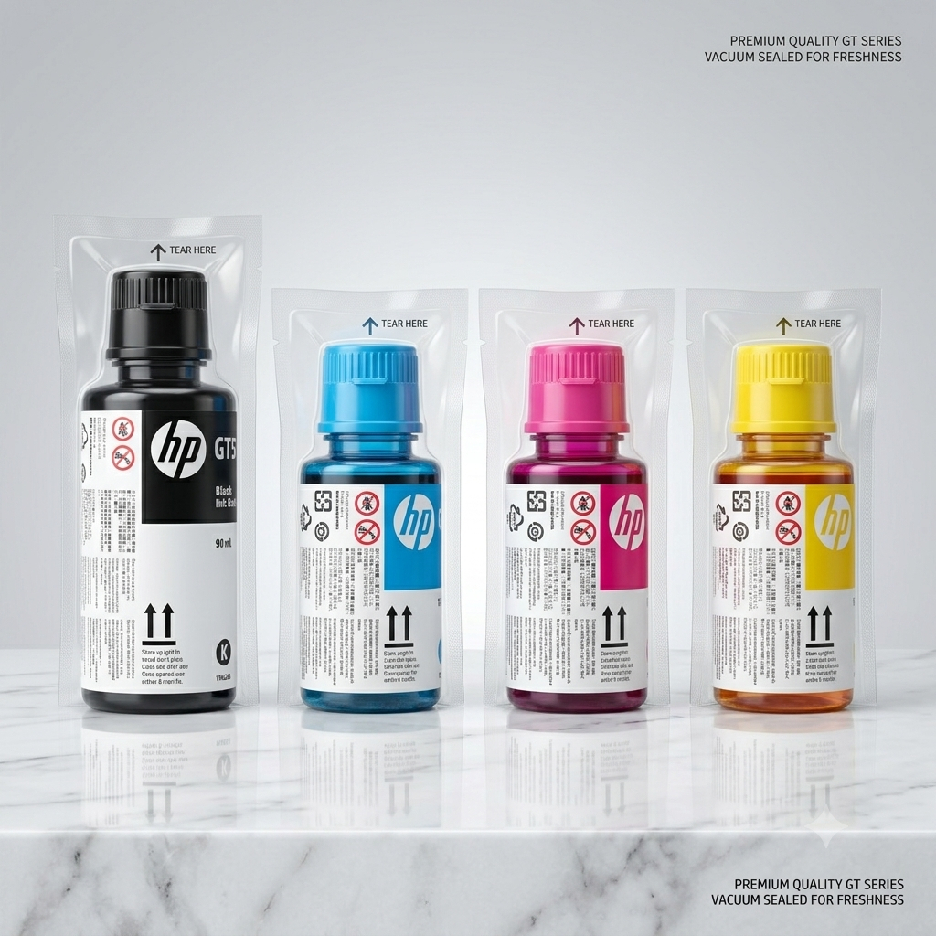 Combo 4 Màu Mực HP GT53 GT52 Chính Hãng Bóc Máy Cho HP Ink Tank 315 415 Smart Tank 515 580 615 720 7