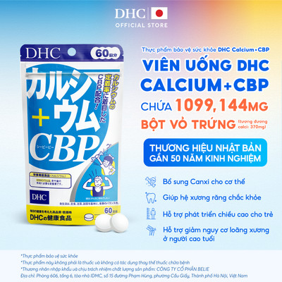 Viên uống DHC Canxi (60 Ngày) - Thực phẩm bảo vệ sức khỏe DHC Calcium+CBP