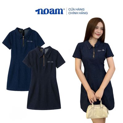 Váy Polo Denim Grove NOAM Dáng Ôm Body ngắn Chất liệu cao cấp - Màu xanh