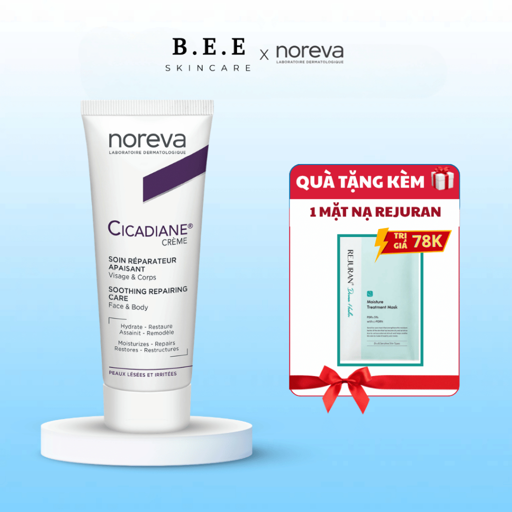 [HÀNG CÔNG TY] Kem Dưỡng Noreva Cicadiane Cream Soothing Repairing Care Phục Hồi, Làm Dịu, Dưỡng Ẩm 