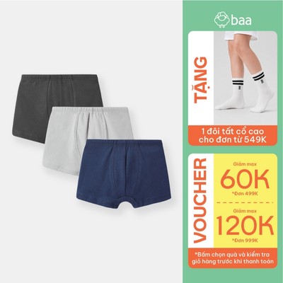 Quần Lót Đùi Bé Trai Thun Cotton Kháng Khuẩn Thoáng Mát (1-10 Tuổi) Baababy QL01N