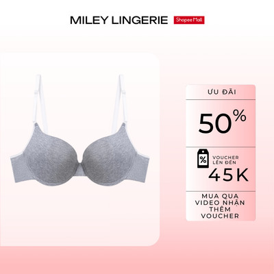 Áo Ngực Cotton Có Gọng Miley Lingerie Pearl Grey Being Me Thoáng Khí Mềm Mại
