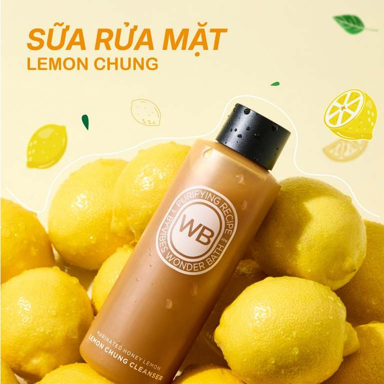 Sữa Rửa Mặt Wonder Bath Lemon Chung Gel Cleanser (200ml)