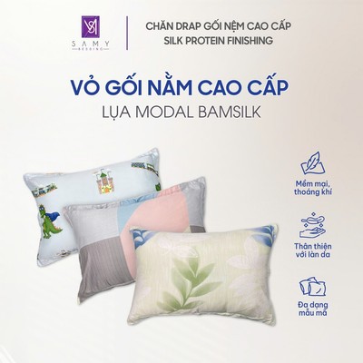 Vỏ Gối Nằm SAMY BEDDING Lụa Modal Bamsilk Cao Cấp Thoáng Mát