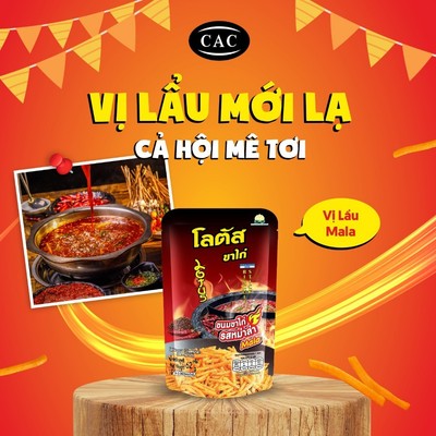 [QUÀ TẶNG] Bánh Que Vị Mala, Truyền Thống, Xông Khói Dorkbua VN