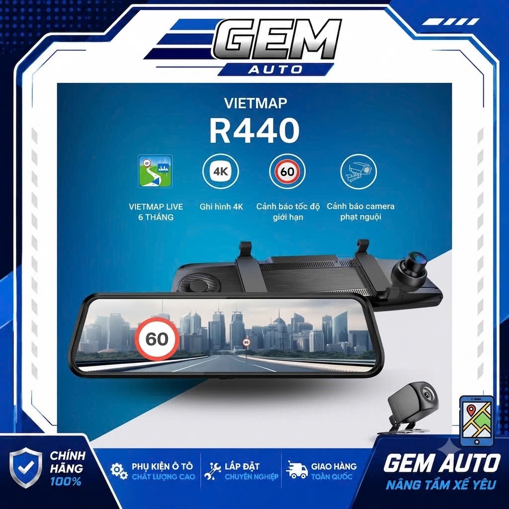 Camera hành trình quan sát ghi hình ảnh, Model R440 Vietmap - Hãng Chính Hãng