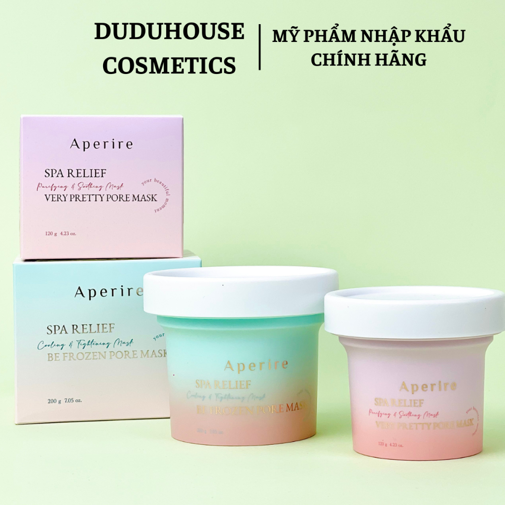 Mặt Nạ Đất Sét Băng Lạnh Aperire Spa Relief Verry Pretty Pore, Be Frozen Pore Mask 200g Duduhouse