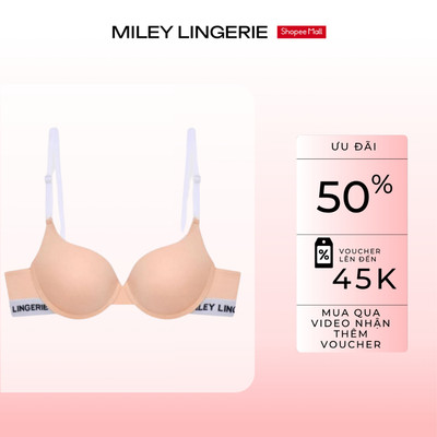 [Áo Ngực Nữ] Áo Lót Cotton Lưng Logo Miley Lingerie, Cúp Trơn Mút Đúc Định Hình, Thoáng Khí Nhẹ Êm Being MeBRD090