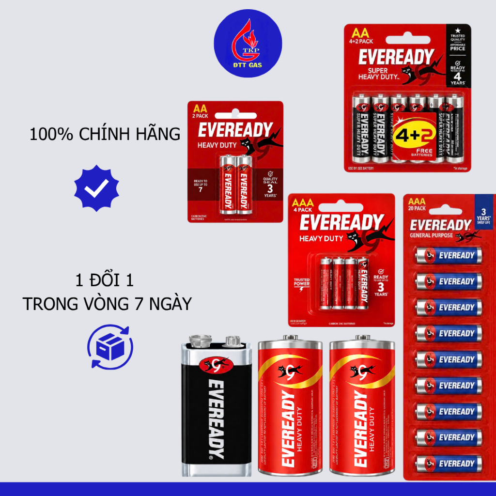 Pin EVEREADY - Phổ thông/Heavy Duty/Super Heavy Duty