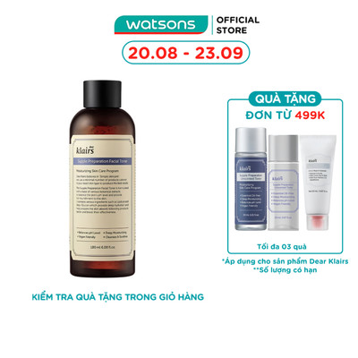 [Mã FMCGWA101 giảm 8% đơn 250K] Nước Hoa Hồng Dear Klairs Dưỡng Ẩm Da Và Làm Mềm Da Supple Preparation Facial 180ml