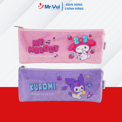 Bóp viết Mr.Vui BVH 004, Hộp bút học sinh có khoá kéo chống thấm chất liệu vải cao cấp dày dặn