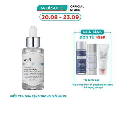 [Mã FMCGWA101 giảm 8% đơn 250K] Tinh Chất Dear Klairs Dưỡng Sáng Và Làm Đều Màu Da Freshly Juiced Vitamin Drop 35ml