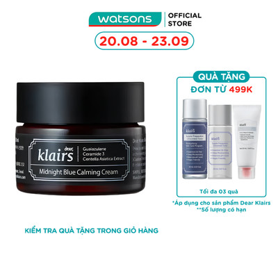 Kem Dưỡng Dear Klairs Làm Dịu Và Phục Hồi Da Midnight Blue Calming Cream 30ml