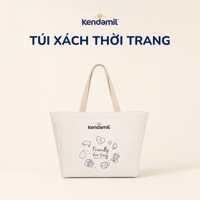 Túi tote Kendamil gắn Charm ( QUÀ TẶNG KHÔNG BÁN)