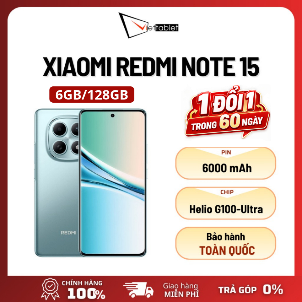 Điện Thoại Xiaomi Redmi Note 15 (6GB - 128GB) - Hàng Chính Hãng