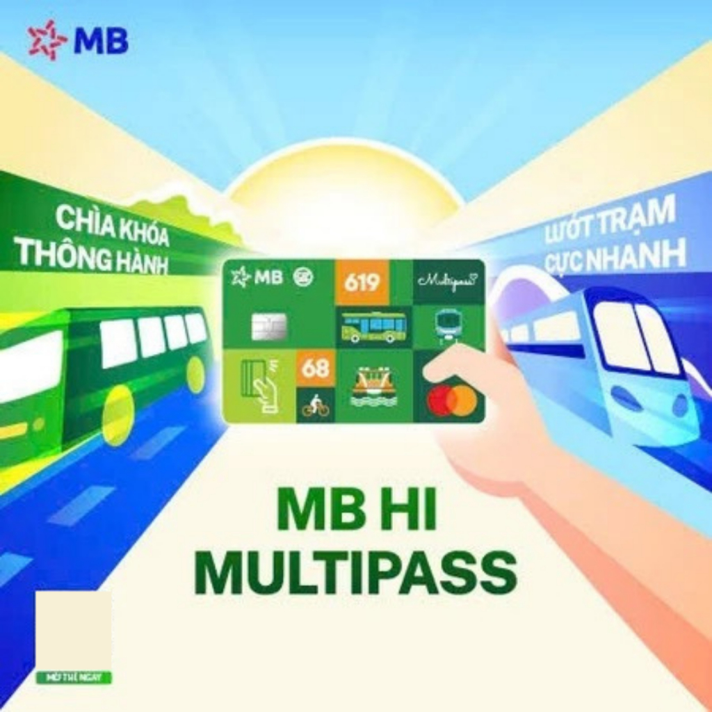 [FREESHIP ĐƠN 0Đ] Thẻ MBBank Mastercard Multipass