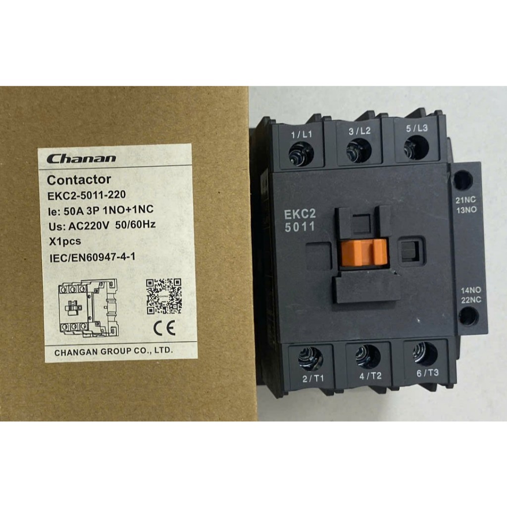(CHANAN) Contactor 3 pha 65A   EKC2-6511 tương đương (NXC-65), coil 220VAC hàng chất lượng cao giá r
