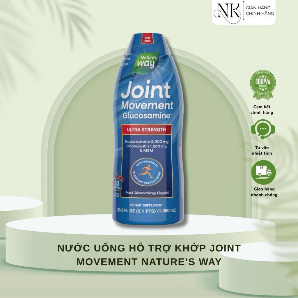 (HOẢ TỐC) GLUCOSAMIN DẠNG NƯỚC NATURE'S WAY JOINT MOVEMENT CHAI 1 LÍT