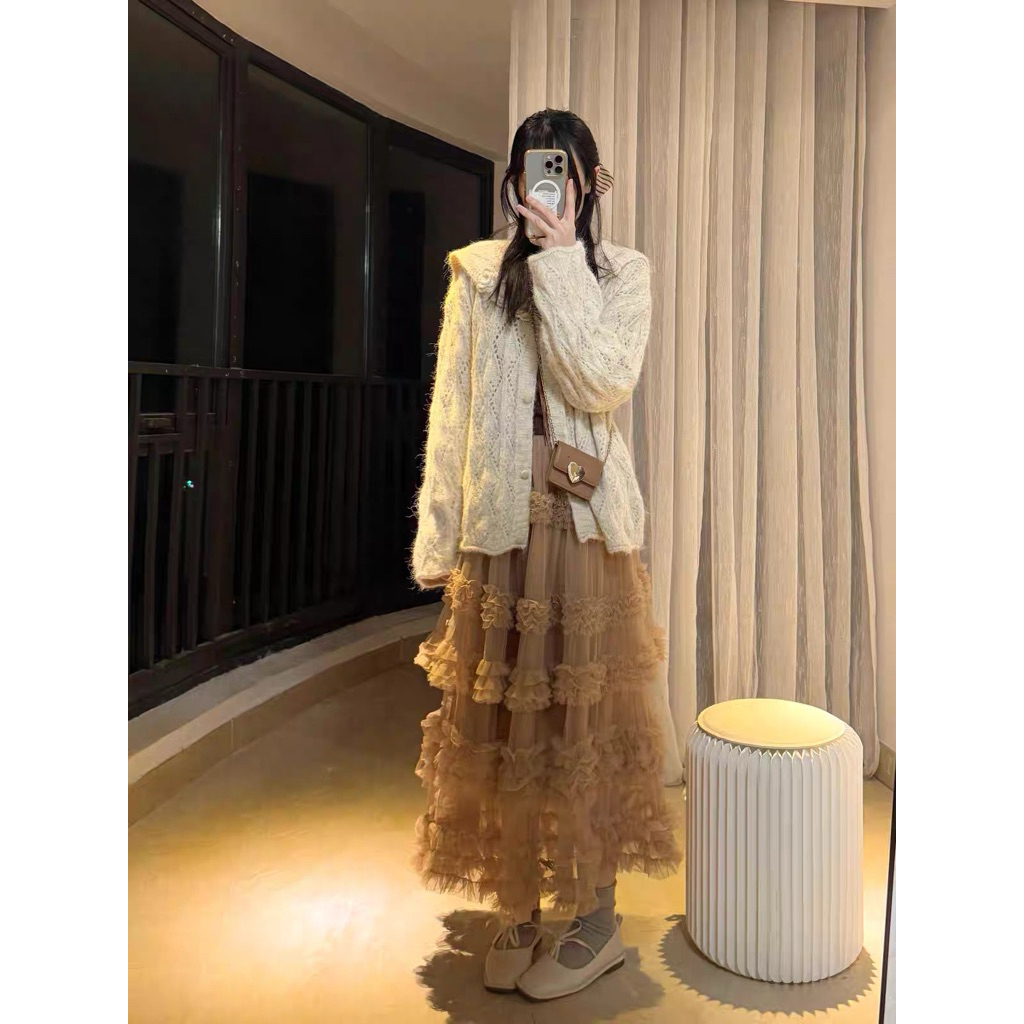 [ Y.JIA.STUDIO ] CHÂN VÁY XOÈ TẦNG DÀI 95 CM