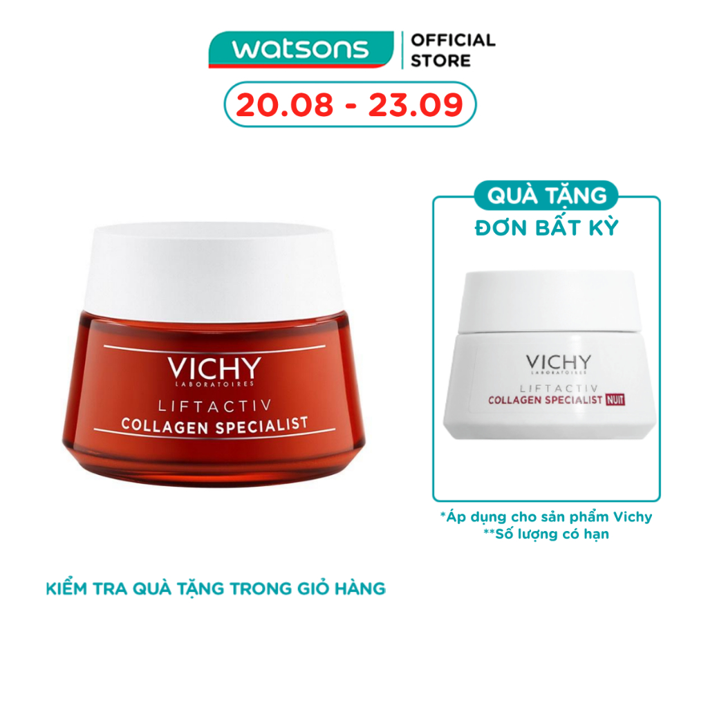 Kem Dưỡng Ngăn Lão Hóa, Sáng Da Vichy Collagen Liftactiv Collagen Specialist Chuyên Biệt (50ml)
