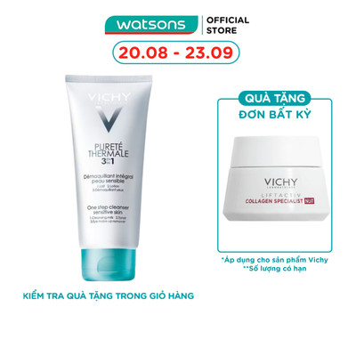 Sữa Rửa Mặt Tẩy Trang Vichy Purete 3 Tác Dụng 200ml