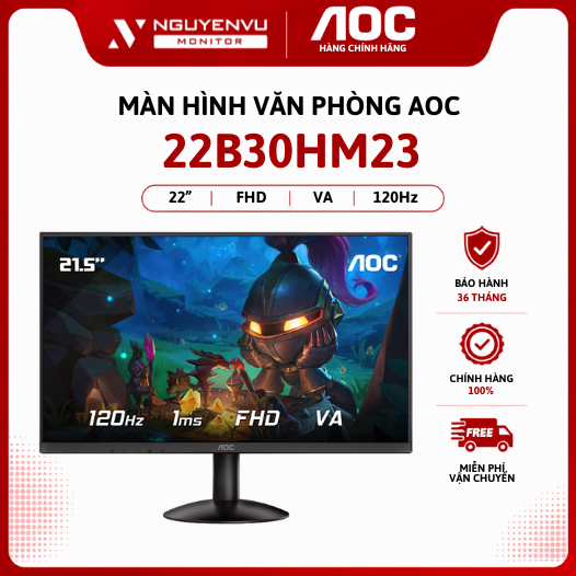[Full Vat] Màn hình AOC 22B30HM23 | 22B40HM 21.5 inch (FHD/VA/120Hz/1ms) - Bảo Hành 3 Năm