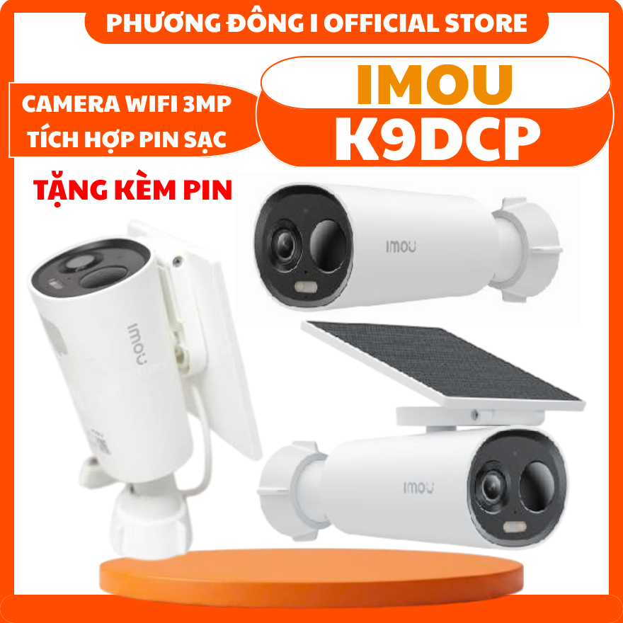 CAMERA WIFI NGOÀI TRỜI DÙNG PIN IMOU K9DCP 3MP - ĐÀM THOẠI 2 CHIỀU, BÁO ĐỘNG ĐÈN, CÒI - TẶNG KÈM PIN