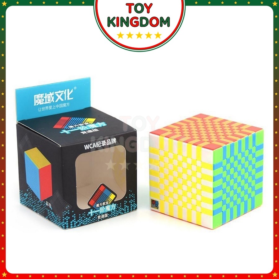 Rubik 11x11 MoYu MeiLong Stickerless Rubic 11 Tầng 11x11x11 Không Viền Đồ Chơi Lắp Ráp Xếp Hình