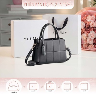 Bộ hộp quà YUUMY (Túi đeo chéo nữ YUUMY YN250 + Hộp quà YHQ3T + Túi giấy YTG3T + Túi rút BVR3838 + Thiệp cảm ơn YBT1)