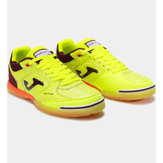 [CHÍNH HÃNG] Giày Futsal JOMA Top Flex 2509 IN Fluor Yellow Purple | Giày Đá Bóng Đế IC Cao Cấp Chân