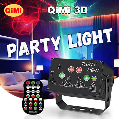 Đèn Chiếu Laser 3D - Nhiều Mẫu Chiếu Sáng, Nháy Theo Nhạc Vũ Trường Quán Bar, Cảm Biến Âm Thanh
