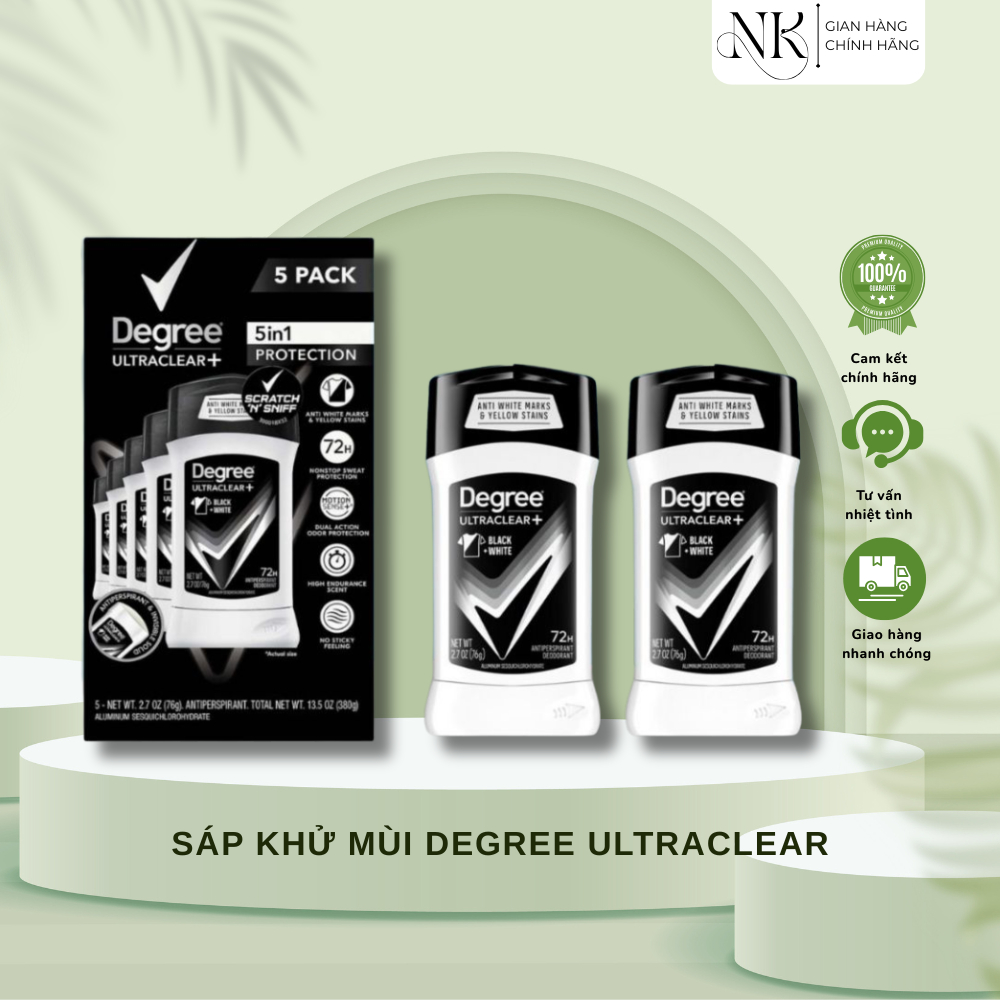 (HỎA TỐC) LĂN KHỬ MÙI DEGREE ULTRACLEAR 76G