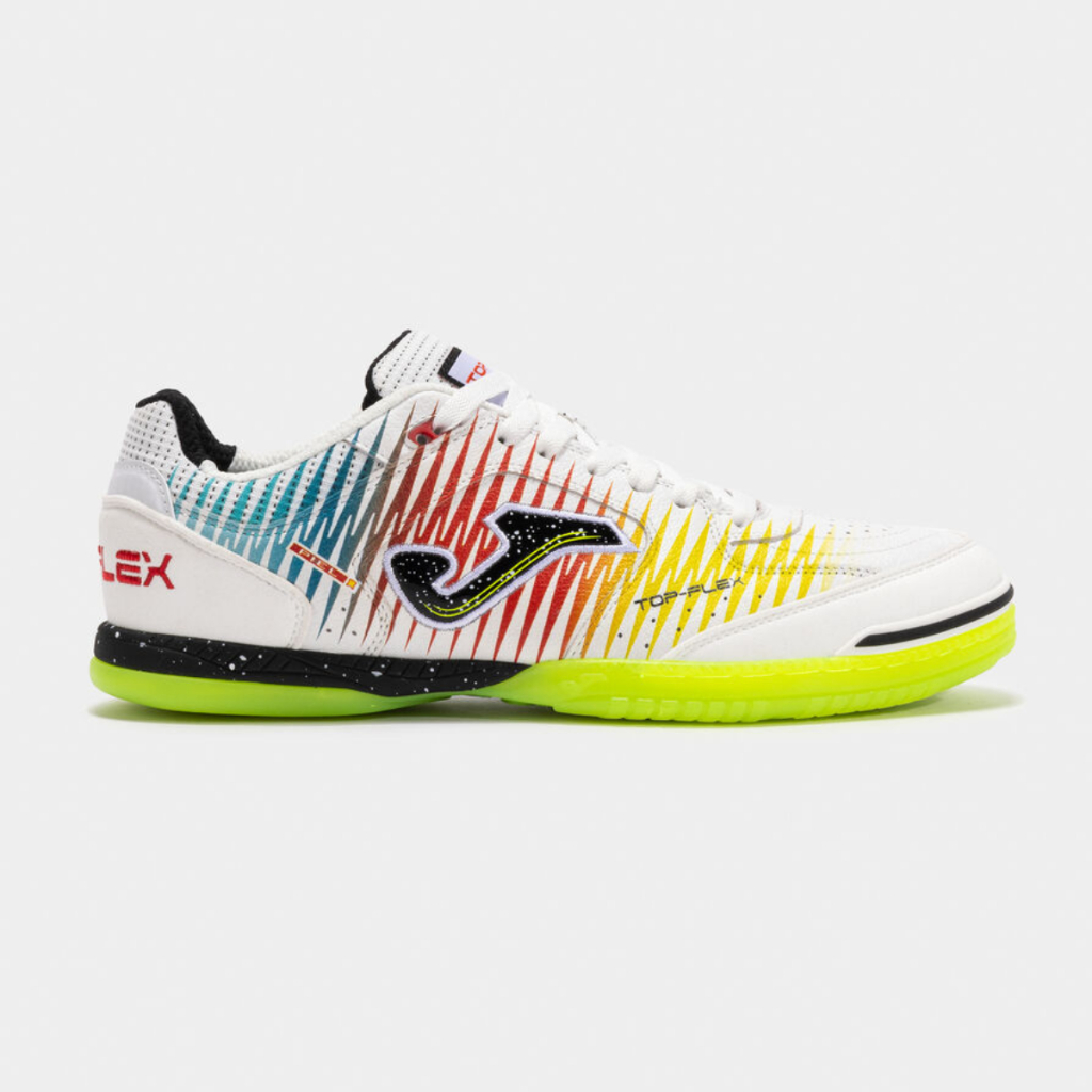 JOMA – GIÀY BÓNG ĐÁ FUTSAL JOMA TOP FLEX 2576 – WHITE/YELLOW/RED