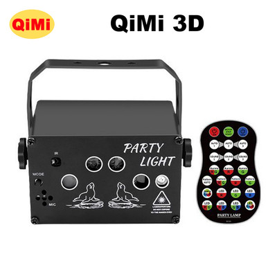 Đèn Sân Khấu Laser 3D - Điều Khiển Từ Xa, Cảm Ứng Theo Nhạc, Nhỏ Gọn, Chiếu Phòng Tiệc, Karaoke