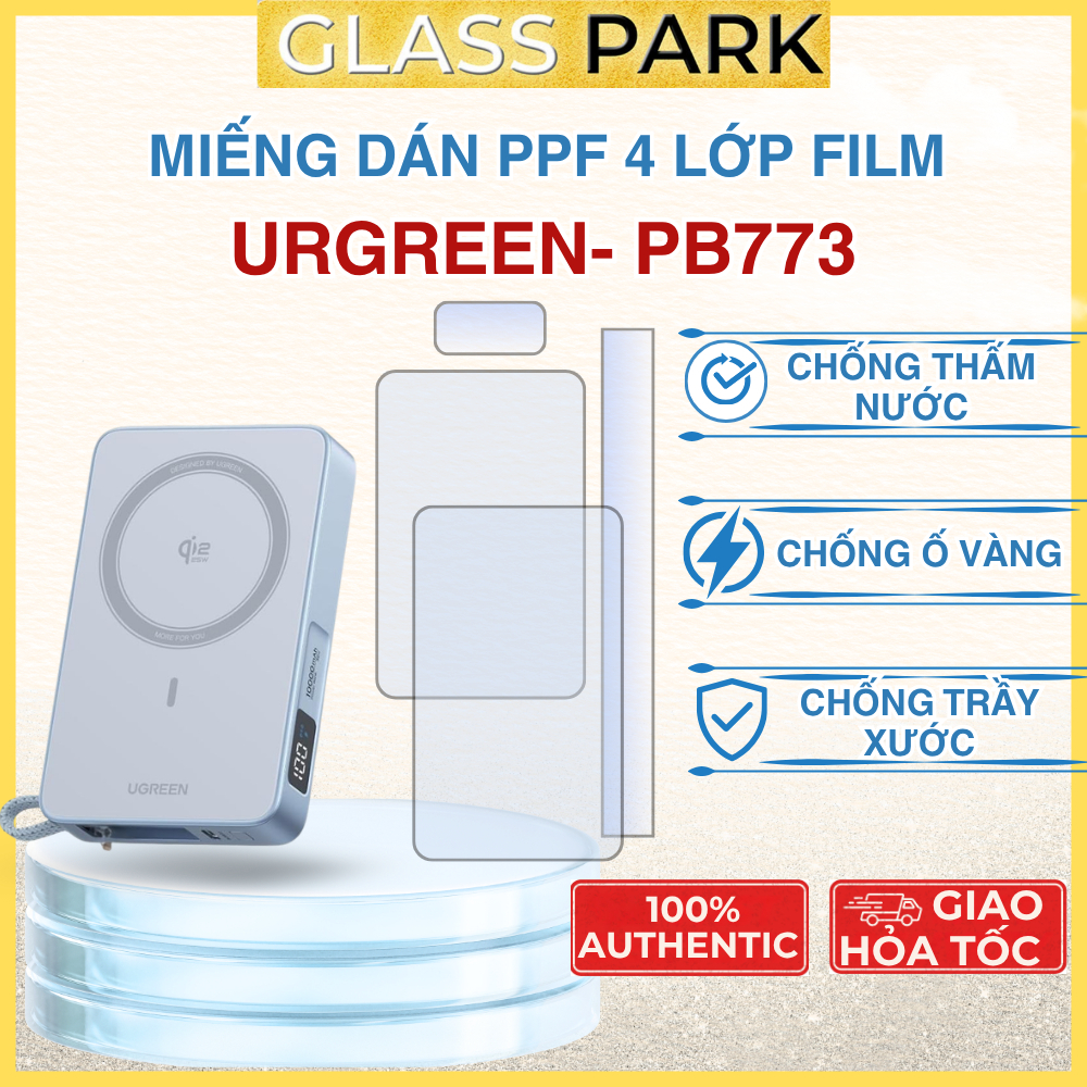 Miếng dán PPF 4 lớp film cao cấp bảo vệ Ugreen Mag Fow PB773 chống trầy xước hiệu quả, sử dụng bền b