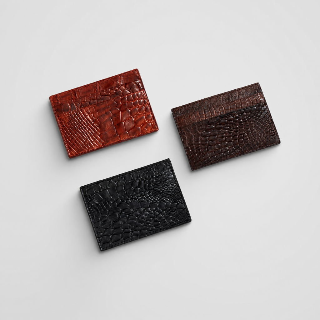 VÍ Đựng Thẻ Cá SấU LAFORCE VLACST, Card Holder Da Thật Sang Trọng