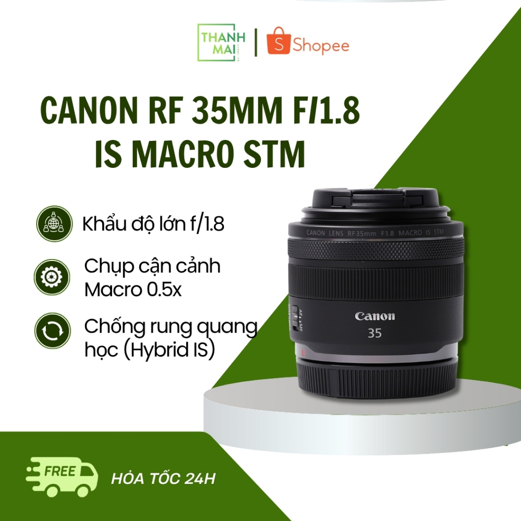 Ống kính Canon RF 35mm F/1.8 IS Macro STM