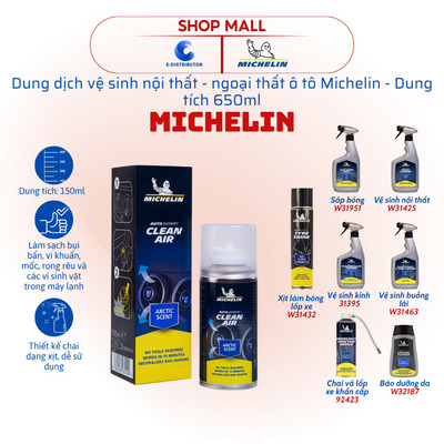 [HỎA TỐC] Dung dịch vệ sinh nội/ngoại thất - kính xe - vệ sinh dàn lạnh ô tô Michelin - Chính hãng