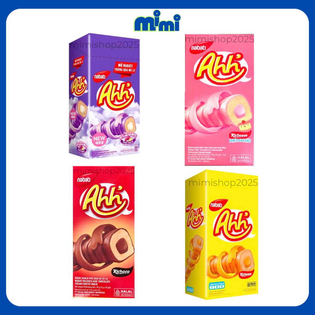 Bánh Ống Ahh Phủ Kem Coated Snack Các Vị