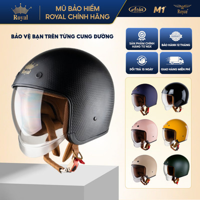 Mũ bảo hiểm 3/4 Royal M139 kính âm chính hãng NSX - An toàn, chắc chắn, bảo hành 12 tháng