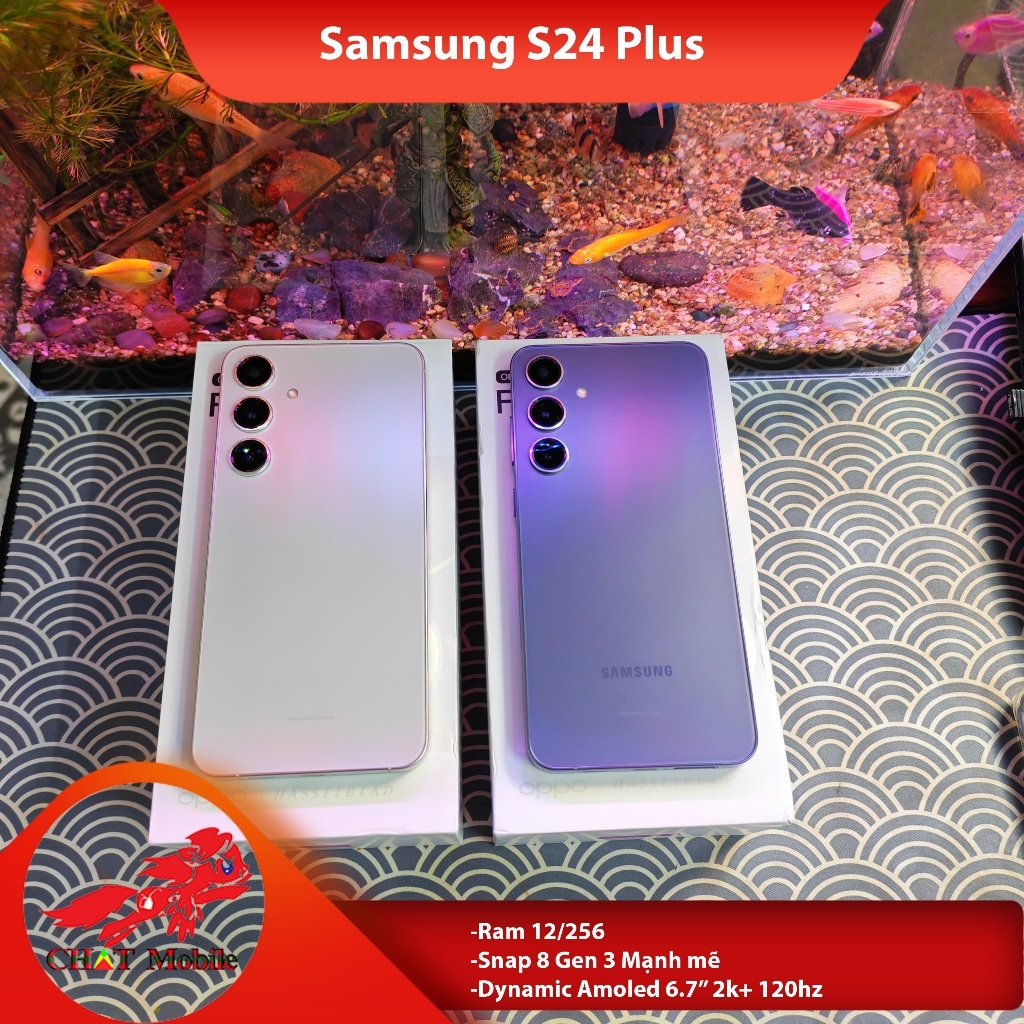 Điện Thoại Samsung S24 Plus ,Ram 12/256Gb ,Snap 8Gen3 ,Dynamic Amoled 6.7''2k+ 120hz ,Pin 4900 Mah 4