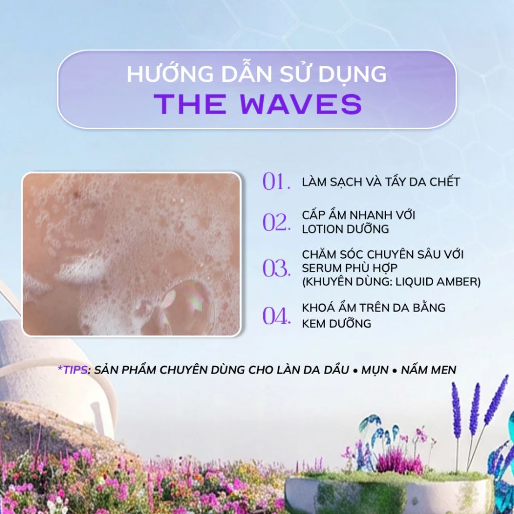 Ảnh 8 của Sữa rửa mặt Dermarium Good Night Cleanser, The Waves làm sạch cho da dầu mụn dịu nhẹ